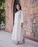 Rebel Off White Embroidered Cotton Kurta Set
