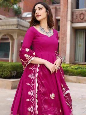 Sparkling Purple Gotapatti Suit Set