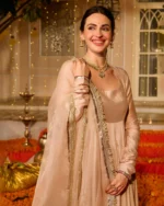 Padma Beige Solid Chanderi Suit Set