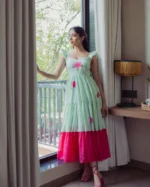 Muse Mint Handpainted Cotton Dress