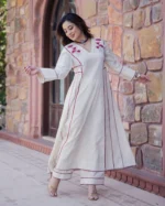 Rebel Off White Embroidered Cotton Kurta Set