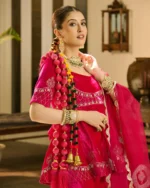Kyro Pink Embroidered Velvet Suit Set