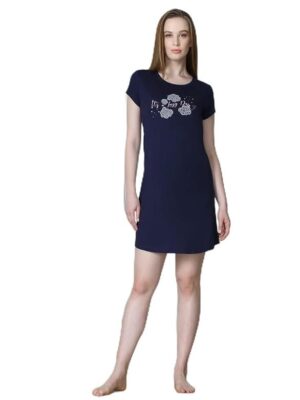 Van Heusen Women's Cotton Regular Fit Round Neck Lounge T-Shirt - Modal - Short Sleeve, Ultra Soft