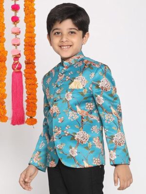 JBN Creation Boys Silk Blend Kurta and Dhoti Set - Ethnic Elegance for Festivals